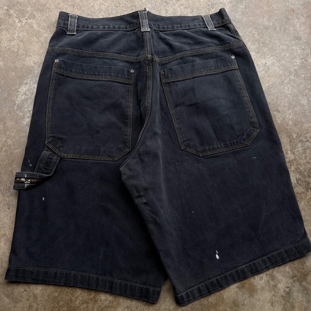 Vintage Y2K Extreme Limit Carpenter Shorts Baggy Jorts Black 38‎ (g3b)